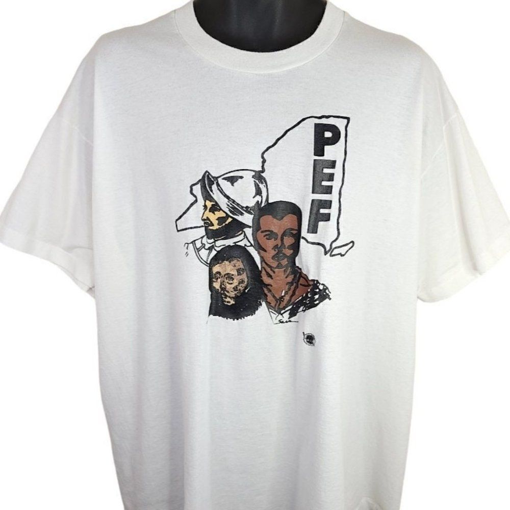 Hispanic Committee Of PEF T Shirt Vintage 90s Public Employees Federation NYC